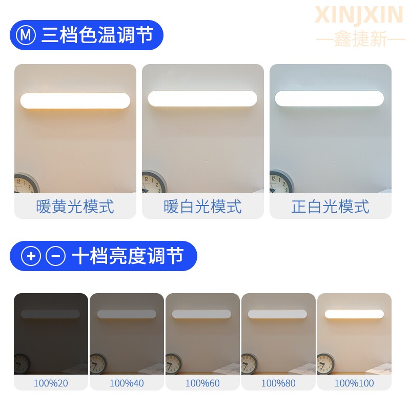 鑫捷新led强磁吸灯台灯学习宿舍灯寝室酷毙灯书桌护眼充电床头灯