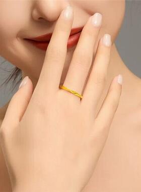 莫比乌斯环素圈戒指女款