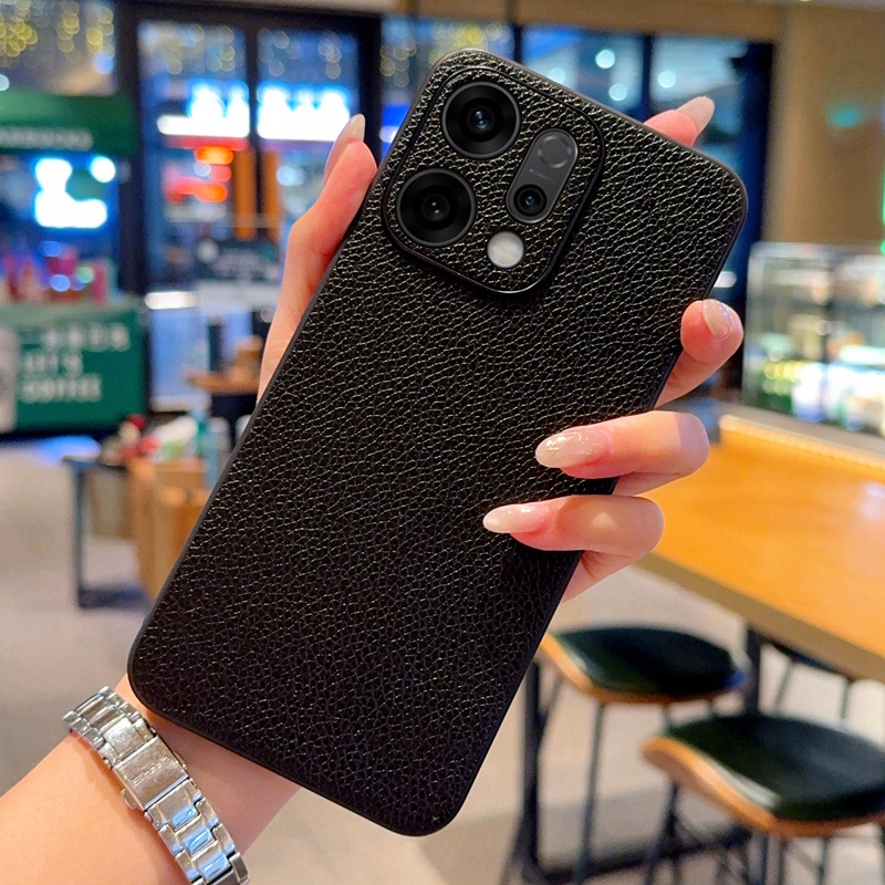 OPPO PLA110手机壳0PP0PKZ110保护套oppoReno14pro新款荔枝皮纹PLA11O全包镜头防摔黑边PKZ11O高端商务后壳OP - 图0