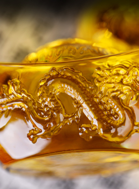 极速黄水晶财神元宝m客厅招装饰品办公室财桌面摆件大小金银元宝