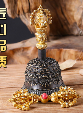 极速惠尔美黄铜尼泊尔工艺五股金刚铃杵手摇法P铃铸造修行器回音