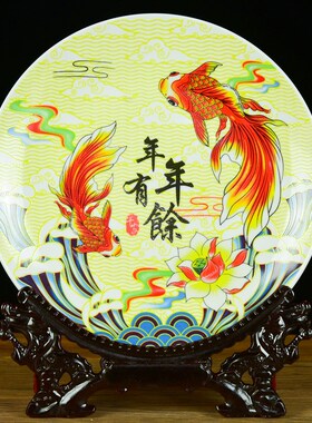 极速景德镇陶瓷马到成功装饰x挂盘现代家具饰品玄关客厅电视柜酒