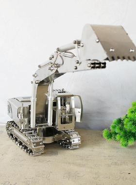 创意不锈钢切割SMG挖掘机模型关节可以调节送孩子礼物品家居装饰