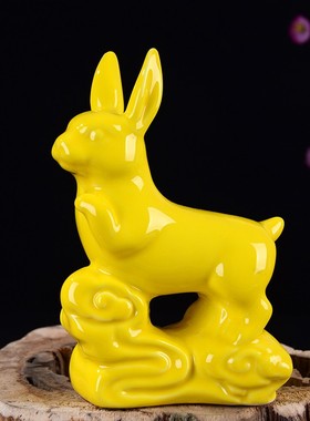 小号风水十二生肖摆件黑色鼠牛虎兔龙蛇马羊猴鸡狗猪陶瓷器装饰品