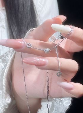 LLYUN 2025新款小蛮腰项链女轻奢小众感流苏锆石锁骨链