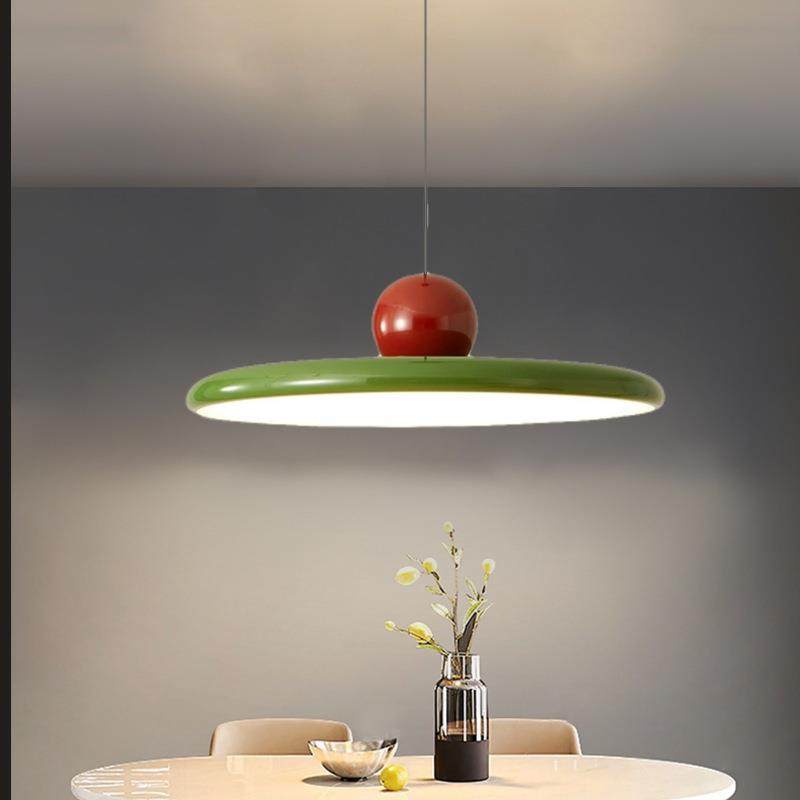 复古暗红色飞盘吊灯法式餐厅吧台灯北欧UFO中古vintage简约飞碟灯,淘宝优惠券,粉丝福利购,淘宝优惠卷