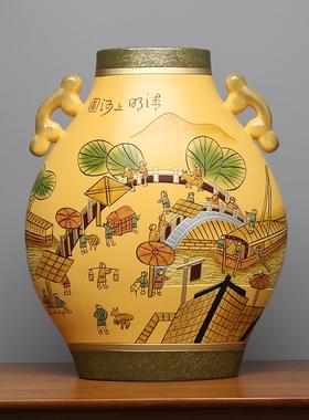 中国陶瓷覆古风格门厅摆件家庭客厅酒柜古架电视柜隔断装饰