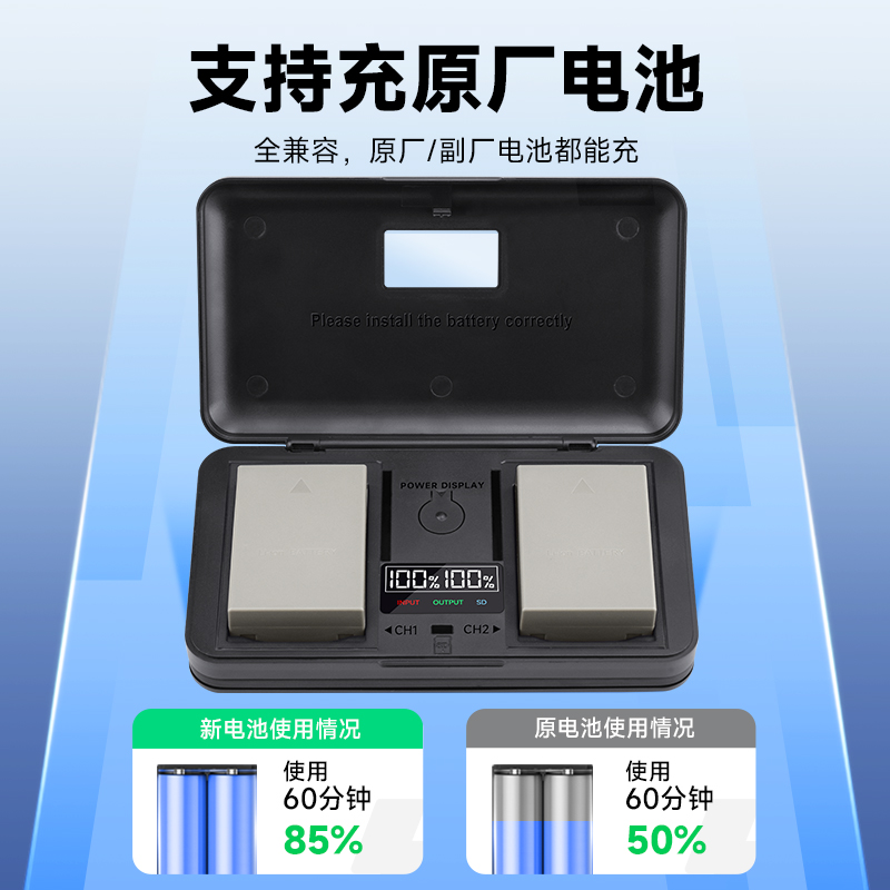 【国家3C认证】CITYORK BLN1相机电池适用奥林巴斯EM1 EM5 EP5 E-M5 M2 Mark II PEN-F充电器套装数码配件 - 图1