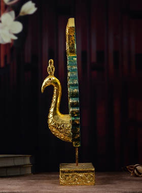 极速泰国孔雀开屏摆件东南亚风y格玄关装饰电视柜摆件家居书房客