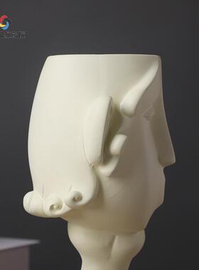 极速树脂工艺品单手托晒家居摆C饰欧式软装饰品创意花瓶摆件