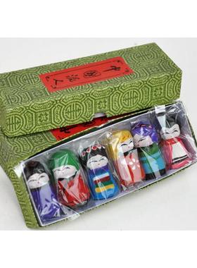 A5L手工泥人娃娃摆件批6个装少数名族传统工艺特色小礼物