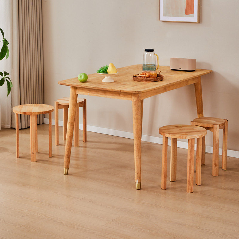 博盈全实木凳子家用可叠放组合圆凳客厅餐桌凳收纳叠叠乐板凳木凳,淘宝优惠券,粉丝福利购,淘宝优惠卷