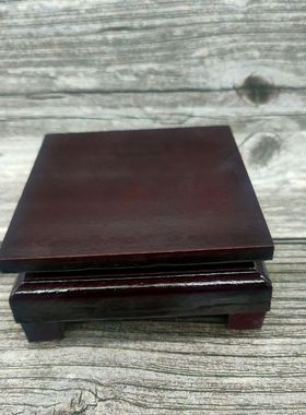 实木摆件葫芦底座景奇石底座 泰山石圆形正形玉石头雕刻座子摆件