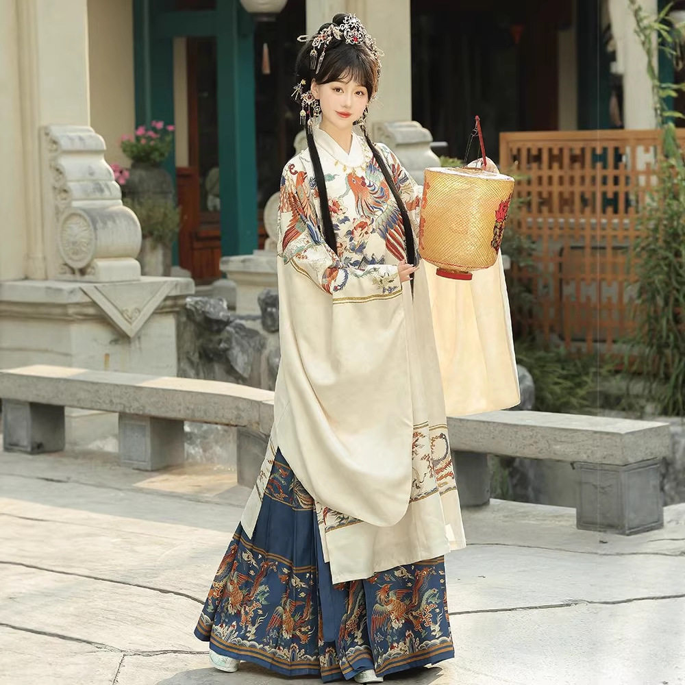 原创汉服女2025新款明制正品长衫圆领袍马面裙重工印花秋冬季套装,淘宝优惠券,粉丝福利购,淘宝优惠卷