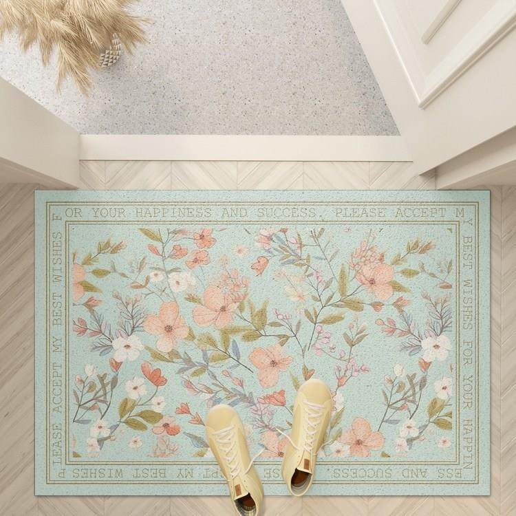 清新简约碎花 入户门丝圈地垫超大门垫门厅大门口地毯进门脚垫古,淘宝优惠券,粉丝福利购,淘宝优惠卷