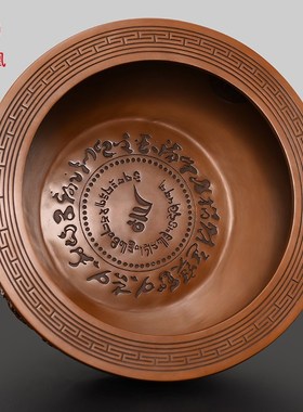 紫铜聚宝盆摆件纯铜招聚客厅入户玄关高档礼品开业乔迁家居存财盆