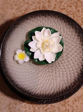 泰式水疗酒店美容按摩床下观赏看盆spa装饰渐变米粒黑色香薰套装