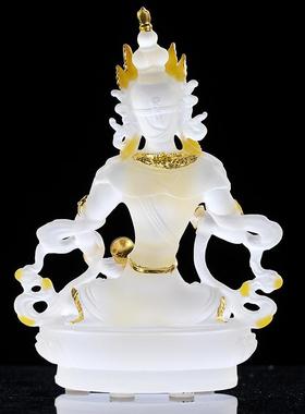 古法琉璃金刚萨埵佛像彩绘贴金佛堂居家供奉鎏金水晶琉璃金刚萨垛