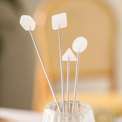 不锈钢搅拌棒蜂蜜饮料咖啡搅奶棒精致可爱高级感ins风小吧勺调羹 - 图0