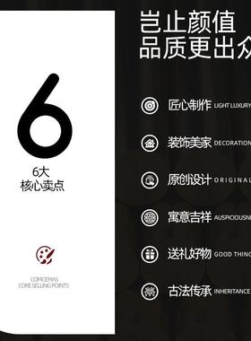 全黄铜兰花摆件铜器工艺礼品摆饰新中式现代客厅玄关壁龛软装竖高