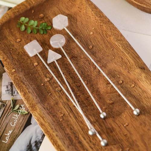 不锈钢搅拌棒蜂蜜饮料咖啡搅奶棒精致可爱高级感ins风小吧勺调羹 - 图1