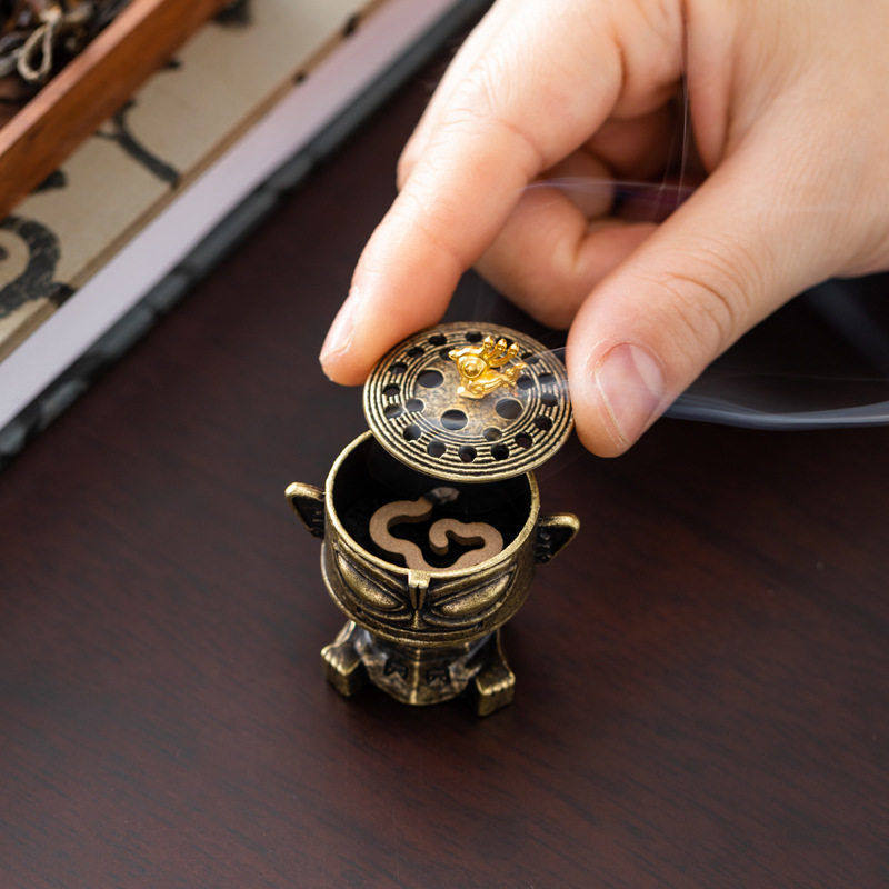 爆款三星堆合金香炉檀香鹅梨帐中香茶道创意香炉室内家用禅意摆件,淘宝优惠券,粉丝福利购,淘宝优惠卷