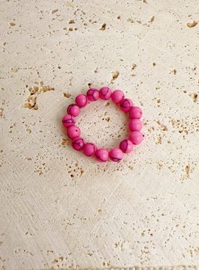 爆款小红书高级感天然石戒指串珠弹力指环轻奢百搭戒指跨境爆款