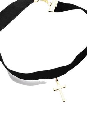 厂家直供跨境宽边黑绒布项链 欧美颈链 外贸热卖项圈饰品