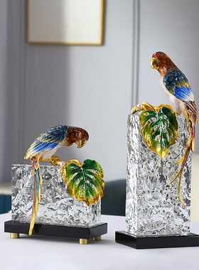 珐琅彩高档轻奢花瓶客厅玄关装饰摆件高端大气高级感玻璃工艺艺术