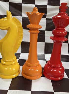 公园落地雕塑大号国际象棋摆件酒店门厅大堂橱窗园林景观装饰摆设