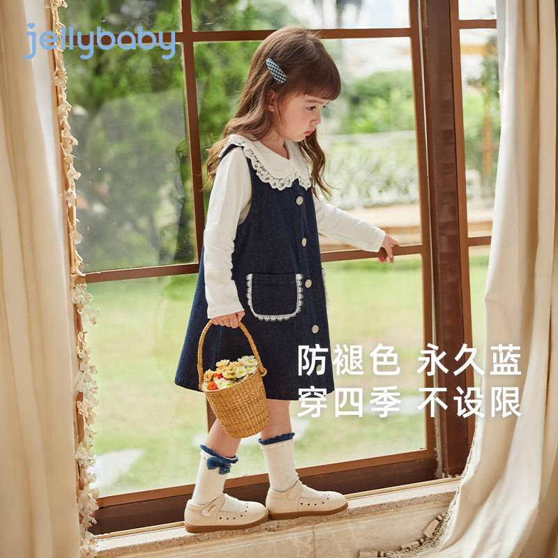 [防褪色]女童连衣裙无袖背心裙牛仔裙叠穿洋气女宝宝春装儿童裙子,淘宝优惠券,粉丝福利购,淘宝优惠卷