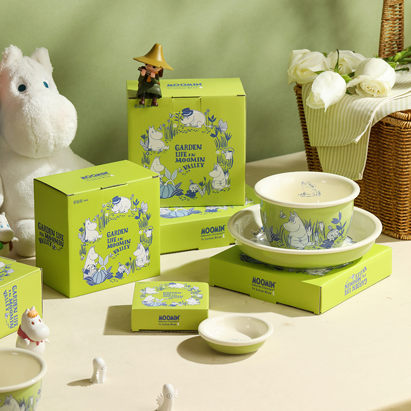 moomin姆明碗女生高颜值可爱餐具套装家用碗盘个人专用吃饭碗高级 - 图0