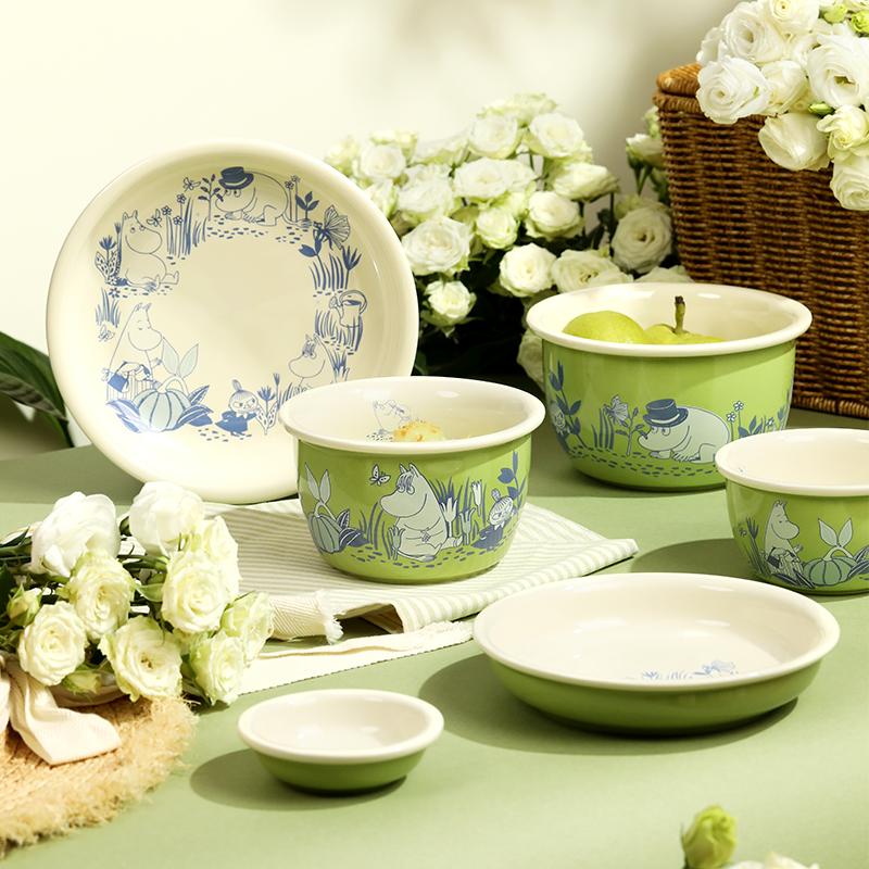 moomin姆明碗女生高颜值可爱餐具套装家用碗盘个人专用吃饭碗高级 - 图2