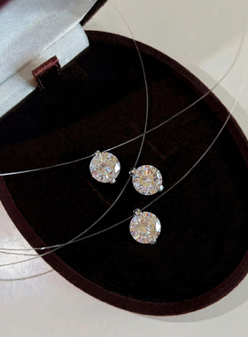 超闪人鱼之泪隐形鱼线锁骨链