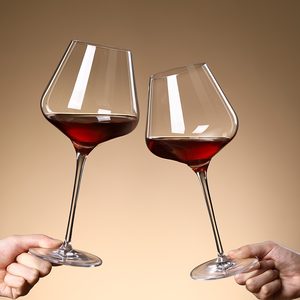 青苹果勃艮第红酒杯套装家用欧式葡萄酒杯子轻奢高档水晶高脚杯