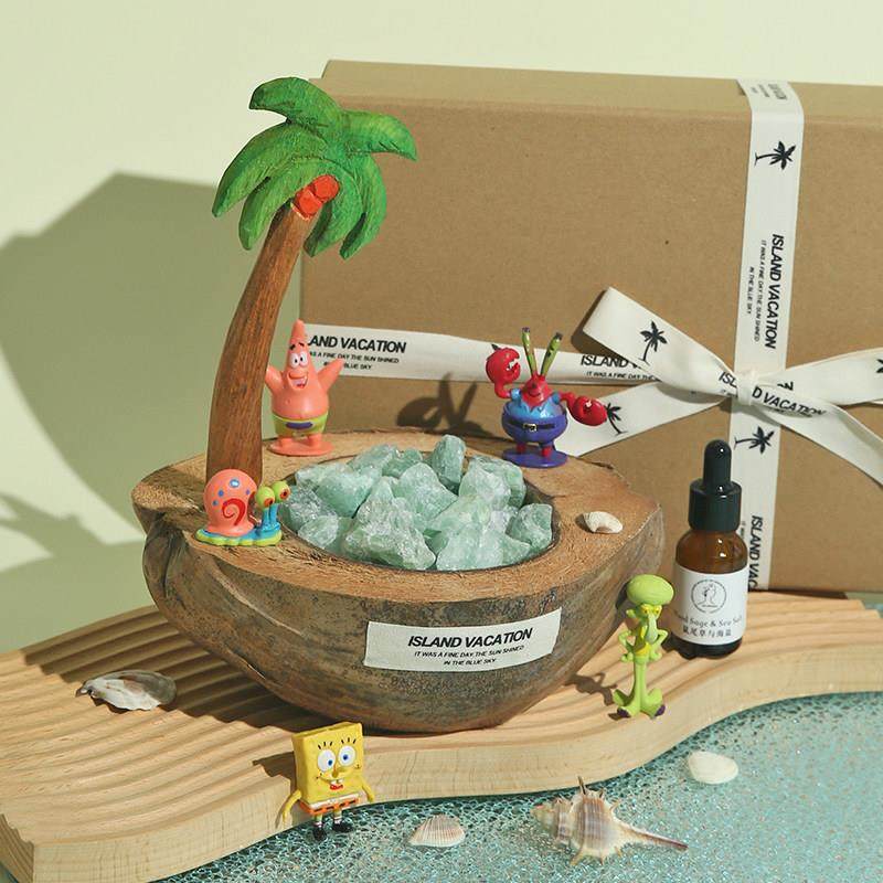 海岛风无火香薰托盘榉木实木装饰摆件ins,淘宝优惠券,粉丝福利购,淘宝优惠卷