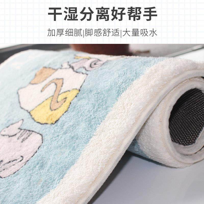 卡通可爱簇绒地垫门垫门口家用入户门脚垫浴室卫生间吸水防滑垫子,淘宝优惠券,粉丝福利购,淘宝优惠卷