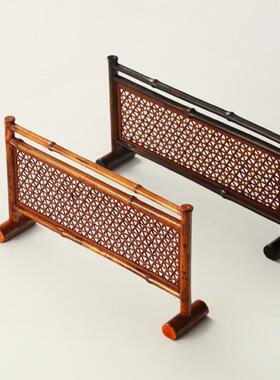 茶艺表演专用隔断竹制茶道装饰摆件摄影背景竹编屏风老竹桌面围栏