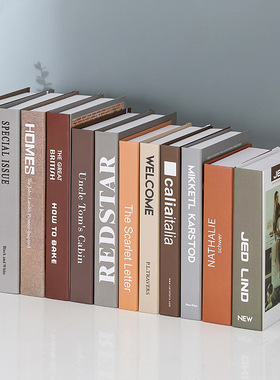 现代简约假书摆件装饰书仿真书轻奢书柜超市美陈情景装饰品道具书