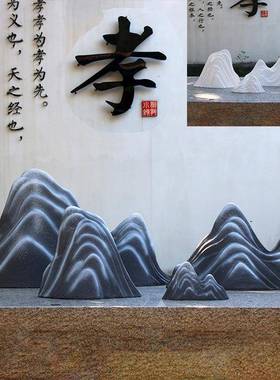 仿石ZVZ头景室酒内白色假山店切片组合展厅布置雪浪石造店铺橱窗