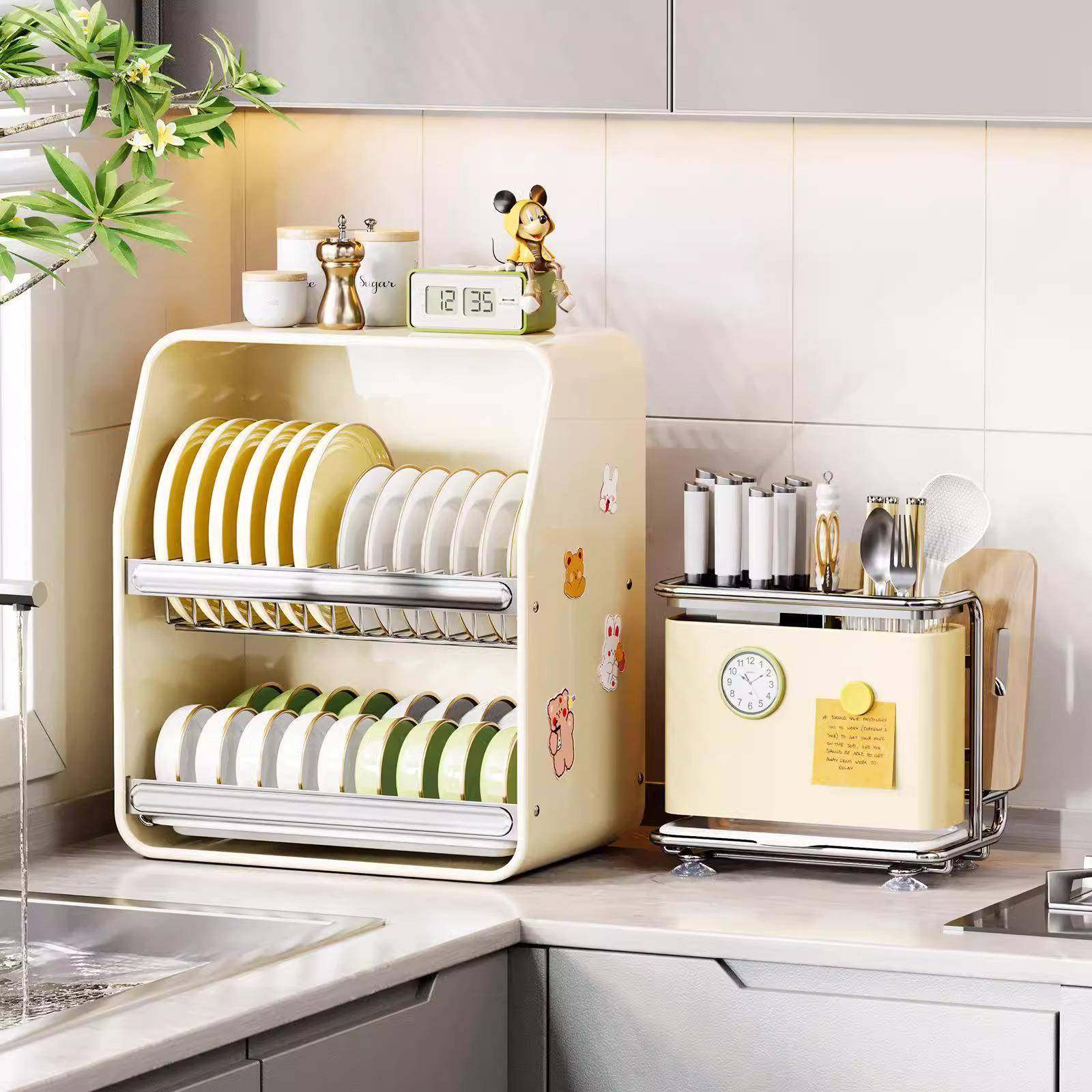 碗柜碗碟收纳架沥水碗架家用置房XYWG2024多功能物架放碗盘餐具厨,淘宝优惠券,粉丝福利购,淘宝优惠卷