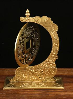 大104如钱摆件镇转*之宝旋摆件吉祥意铜钱铜摆件铜器