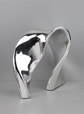 简约树脂飘d带摆件样板房酒店家居玄关书房桌面客厅饰品