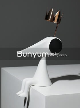 抽象人物卡c通摆件创意雕塑饰品样板间样品屋展示中心软装客厅玄