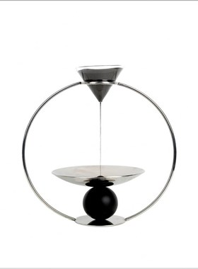 衣帽间极简化妆镜玄关不r锈钢沙漏摆件客厅餐桌实木烛台样板间软