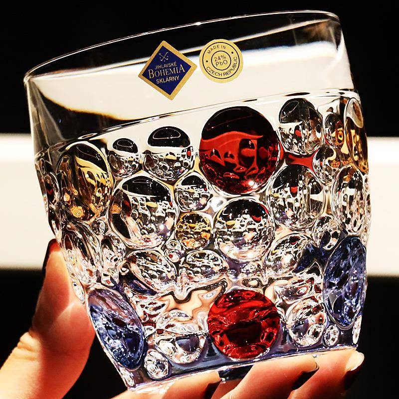 捷克BOHEMIA玻进口水晶璃炫彩XO威士96585忌烈酒杯洋杯果汁酒水色 - 图2