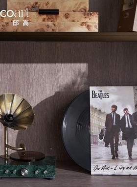 邸高家6546复现代样板居间音乐主题装音符古留声机黑胶唱片机摆件