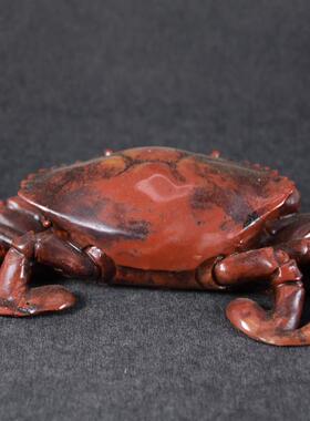 艺AGR老彷饰石工品礼品螃蟹动物品彷寿山石玉原石雕刻饰品家