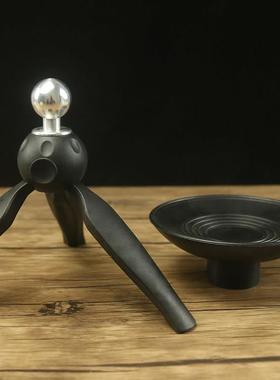 铜桌面架三之心桌面激光盘红线罗盘架外吸专业水支架三脚架三角架