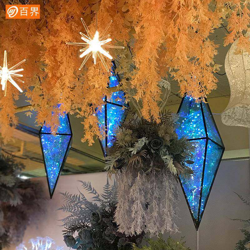 款婚庆道具贴膜宝石BJ1830路饰引灯婚礼台吊顶道具婚舞庆活动装新 - 图1
